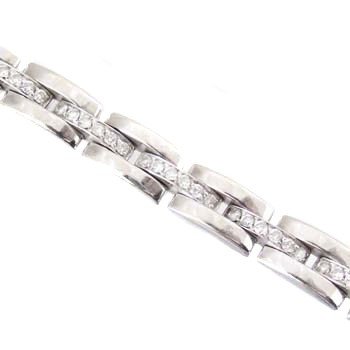 Lot 301 - An 18ct gold diamond bracelet by David M Robinson
