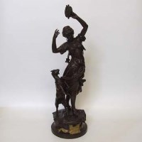 Lot 382 - Bronze standing figure Esmeralda signed  A