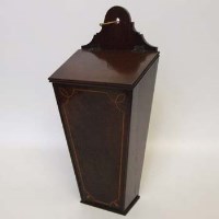 Lot 396 - Mahogany candle box