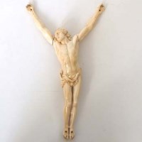 Lot 408 - Ivory figure of Christ crucified