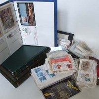Lot 426 - GB Mint stamp collection from 1953 coronation in 3 albums also many presentation packs, booklets and covers in large plastic container with benham sil