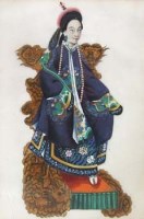 Lot 456 - 3 Oriental rice paper figure studies