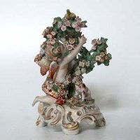 Lot 482 - Bow figure of a cherub circa 1760