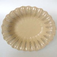 Lot 489 - Creamware pierced dish probably Wedgwood circa