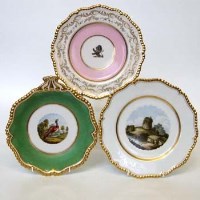 Lot 516 - Two Flight Barr and Barr plates and a dish circa