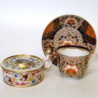 Lot 519 - Derby inkwell and a Stephenson and Hancock cup