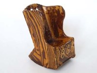 Lot 523 - Slipware model of a rocking chair  with trailed