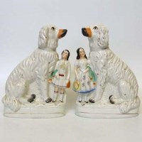 Lot 532 - Pair of Staffordshire dogs