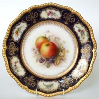 Lot 553 - Royal Worester plate by Sebright