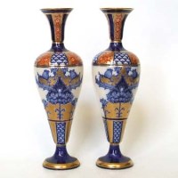 Lot 593 - Pr of Moorcroft Macintyre Vases