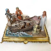 Lot 608 - Large capo di monte figure group of christ