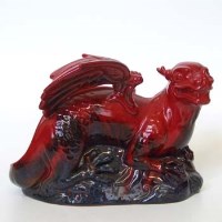 Lot 614 - Royal Doulton Flambe Dragon