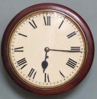 Lot 629 - English single fusee dial clock with pendulum