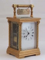 Lot 630 - Carriage clock by EGL