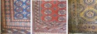 Lot 641 - Borhara pattern carpet and two others (3)