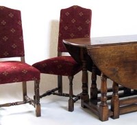 Lot 659 - 18th century style gate-leg table and eight