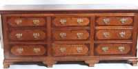 Lot 696 - George III oak lancashire chest