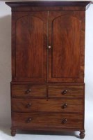 Lot 712 - Mahogany Press Cupboard