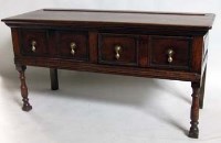 Lot 718 - Oak two drawer dresser base