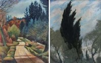 Lot 6 - Christopher R.W. Nevinson, Rural view, oil