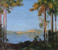 Lot 7 - Tom Mostyn, Coastal view, oil