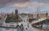 Lot 14 - Bernard McMullen, Exchange Station, Manchester, oil