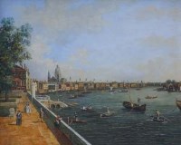 Lot 26 - S. Conti, Venetian scene, oil