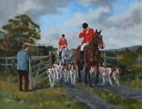 Lot 27 - Peter S. Carter, Through the Gate, oil
