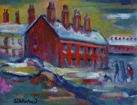 Lot 29 - J.L. Isherwood - Snow - Upper Morris Street, oil