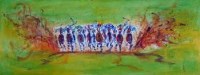 Lot 55 - G Price, The Final Furlong, acrylic