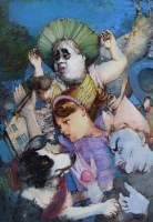 Lot 66 - Bohuslav Barlow, Masquerade, Mixed Media