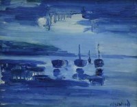 Lot 71 - J.L. Isherwood, Reflections, Torquay, oil