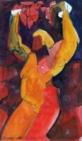 Lot 77 - Geoffrey Key, Figure with Vine, ink