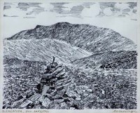 Lot 98 - Alfred Wainwright, Blencathra, from Bakestall, ink