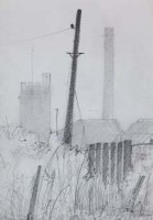 Lot 104 - Trevor Grimshaw, Urban view, pencil