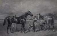 Lot 153 - Alfred Bright, Glenside - Aintree, 1911, monochrome wash