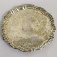 Lot 201 - Silver presentation waiter.