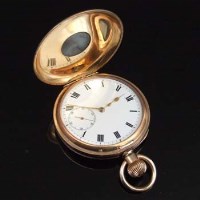 Lot 344 - Half-hunter Omega pocket watch