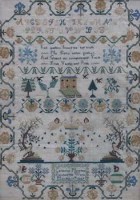 Lot 372 - Victorian sampler dated 1847.