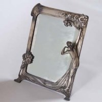 Lot 373 - Art Noveau mirror.
