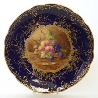 Lot 592 - Coalport plate signed A. Bowdler