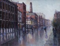 Lot 7 - Reg Gardner, Bloom Street, Manchester, oil