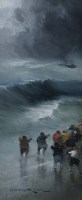 Lot 9 - Hill, 20th century, The Shipwreck, oil