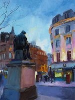 Lot 11 - Ross Gee, Manchester street scene, oil