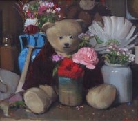 Lot 43 - Bohuslav Barlow, With Blue Vase, oil