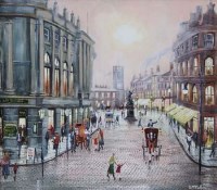 Lot 79 - Bernard McMullen, St. Anne's Square, Manchester, oil