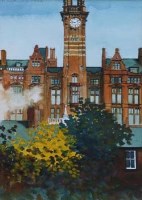 Lot 118 - Roger Eastwood, Town Hall, watercolour