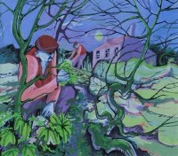 Lot 124 - George Large, Working Late, gouache