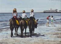 Lot 126 - Robert Littleford, Donkey Rides, watercolour