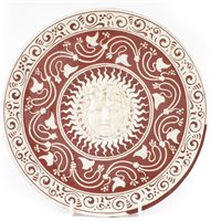 Lot 182 - Renaissance revival plate possibly Cantagalli or Della Robbia.